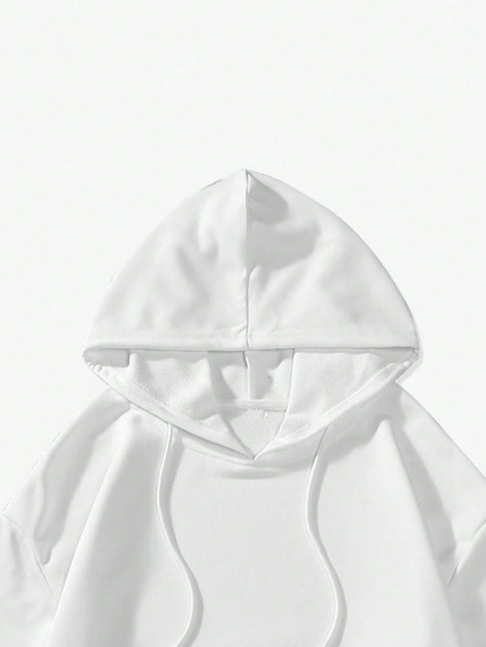 2pcs Men Hoodie Sweatshirt And Knit Pants Set, Casual Sports Outfit, Fall Clothes