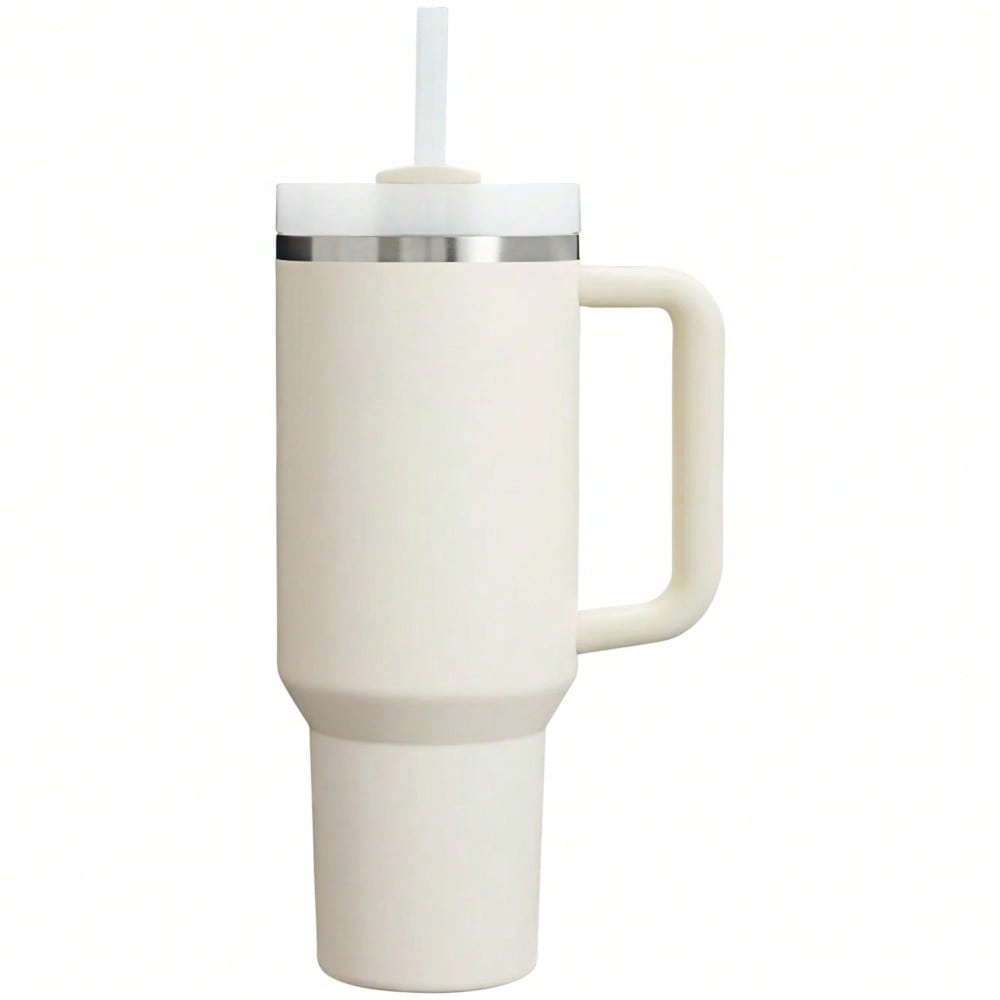 40 Oz H2.0 Tumbler With Handle, Double Walled Vacuum Insulated Stainless Steel Water Bottle Premium Summer Drinkware Portable  Travel Mug Iced Coffee Cup For Outdoor
