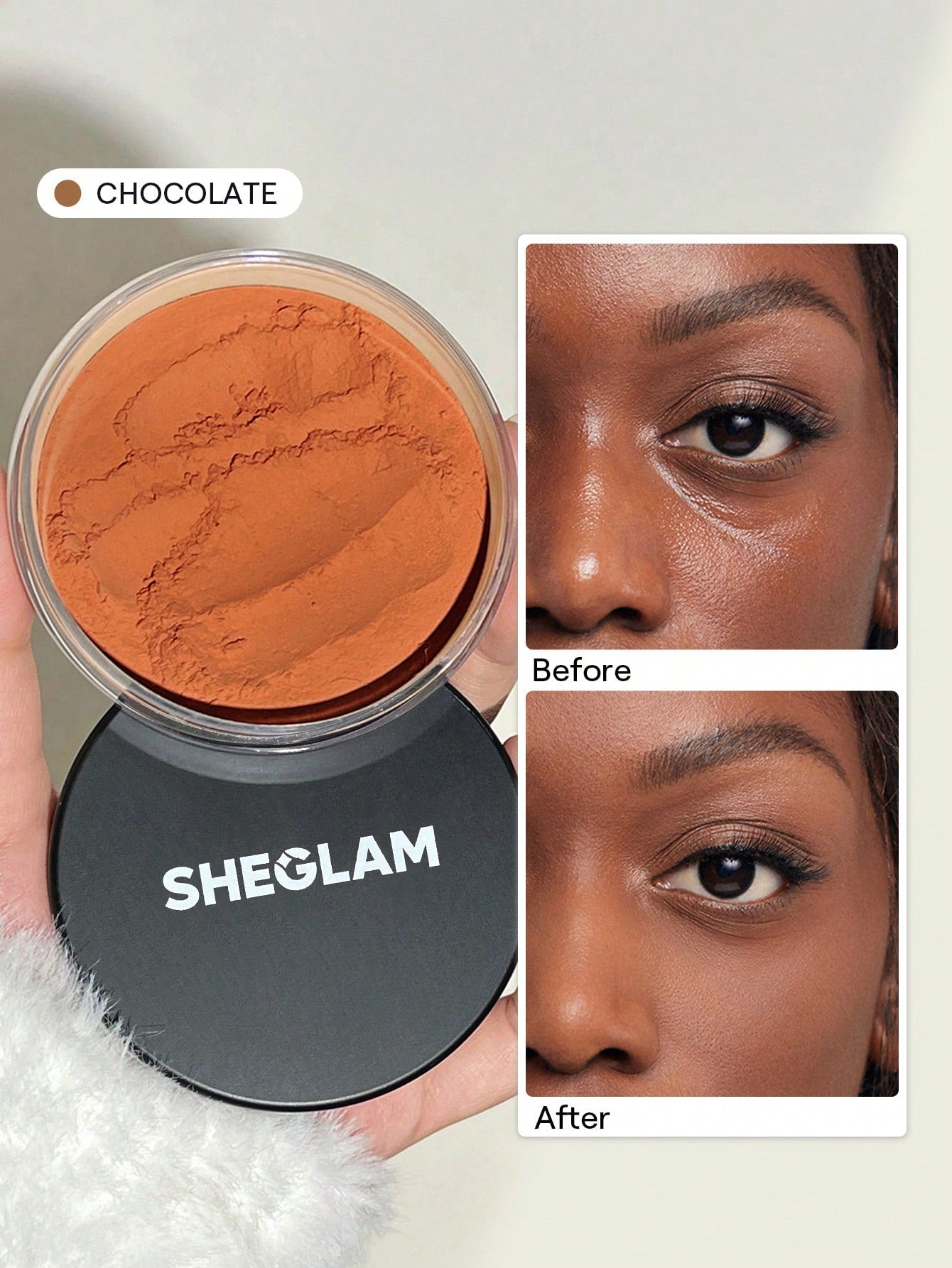 Baked Glow Setting Powder-Light Brown Oil Control Loose Setting Powder Translucent Pore-Less Flawless Smooths Fine Lines Glowy Powder Brand Beauty Makeup Face Paint Cosmetic For Women Girls Perfect For Fall Winter Ideal For Y2K Fancy Fashion Suita