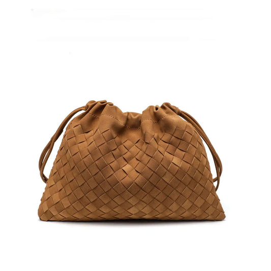 Autumn Winter New High-end Matte Suede Hand-woven Single Shoulder Underarm Cloud Fashion Handheld Lucky Bag