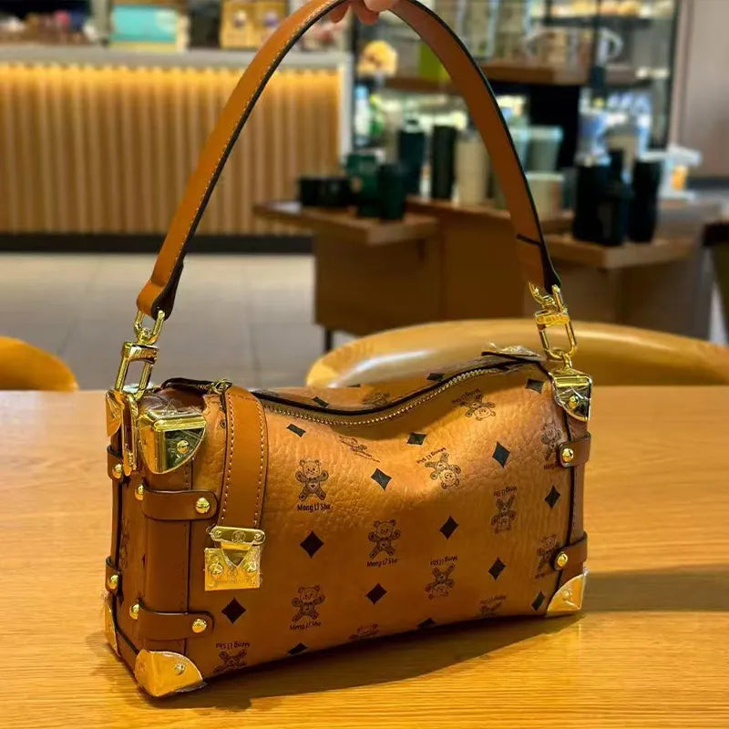 designer bag Light luxury high quality New vintage printed shoulder armpit bag women's commuting leisure versatile handbag