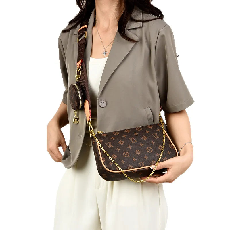 Designer Bag 2025 New Edition of Light Luxury Classic Printed Handbag Fashionable and Versatile Chain Bag for Women