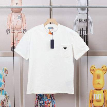 mens plus tees polos round neck embroidered and printed polar style summer wear with street pure cotton