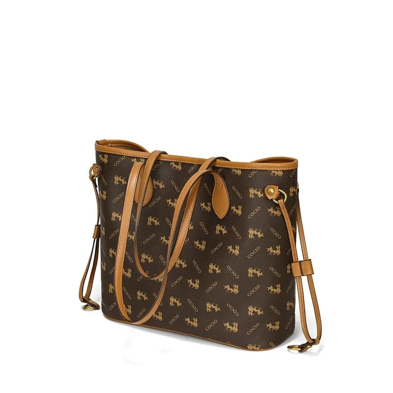 designer Shoulder Bags Large capacity new minimalist underarm tote bag vintage printed letters composite shoulder bag