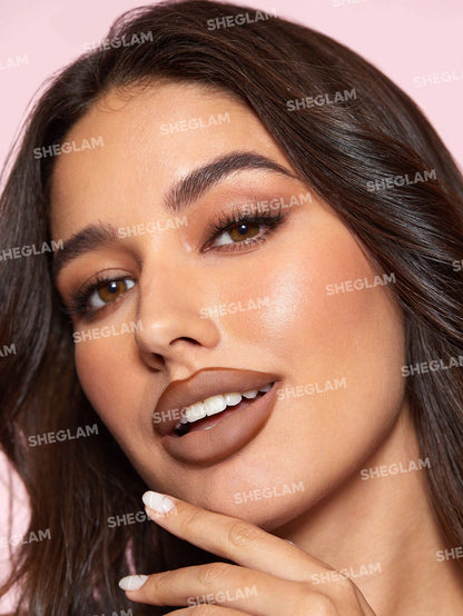 Glam 101 Lipstick & Liner Duo-Deep Caramel 2-In-1 Matte Dual-Ended Lip Liner Lipstick Pencil Highly Pigmented Long Lasting Smooth Easy To Wear Lip Makeup Pink Brown Lip Liner Brand Beauty Makeup Face Paint Cosmetic For Women Girls Perfect For Fall