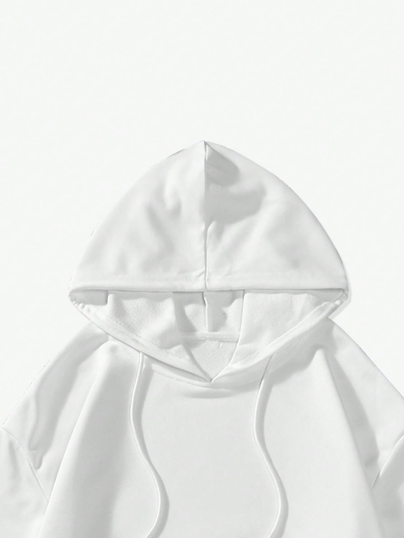 2pcs Men Hoodie Sweatshirt And Knit Pants Set, Casual Sports Outfit, Fall Clothes