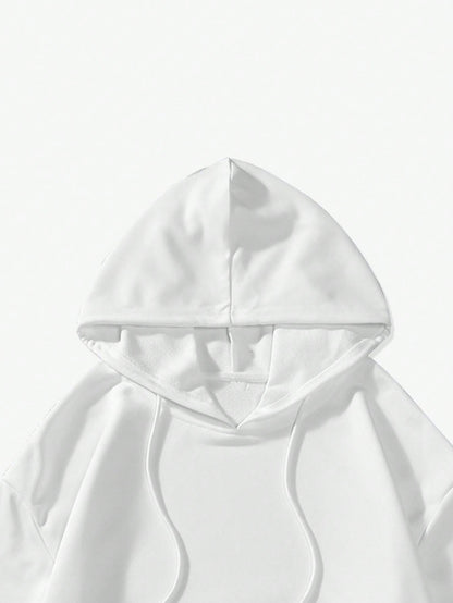 2pcs Men Hoodie Sweatshirt And Knit Pants Set, Casual Sports Outfit, Fall Clothes