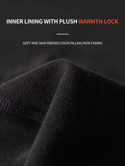 Women Fleece Thermal Underwear Set, Comfortable Base Layer, Warm Skin-Tight Pants For Outdoor Activities, Skiing In Winter, Long Sleeve Crew Neck Top And Leggings Set, Yoga Clothes