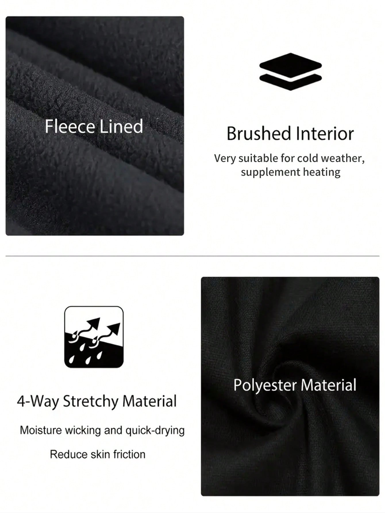 Women Fleece Thermal Underwear Set, Comfortable Base Layer, Warm Skin-Tight Pants For Outdoor Activities, Skiing In Winter, Long Sleeve Crew Neck Top And Leggings Set, Yoga Clothes