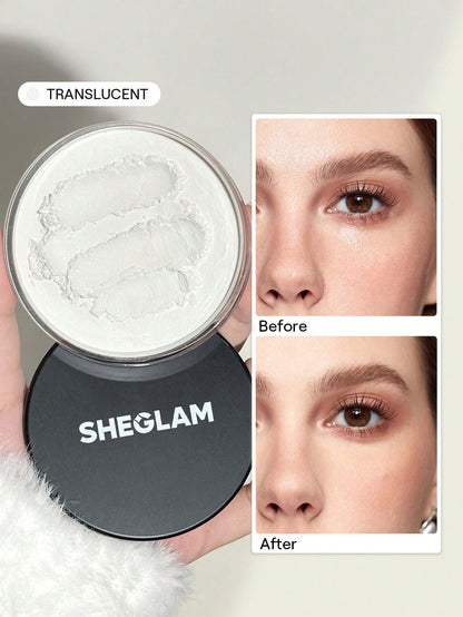 Baked Glow Setting Powder-Light Brown Oil Control Loose Setting Powder Translucent Pore-Less Flawless Smooths Fine Lines Glowy Powder Brand Beauty Makeup Face Paint Cosmetic For Women Girls Perfect For Fall Winter Ideal For Y2K Fancy Fashion Suita