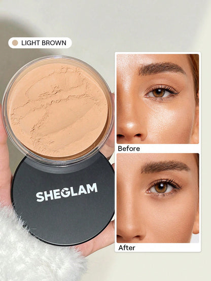 Baked Glow Setting Powder-Light Brown Oil Control Loose Setting Powder Translucent Pore-Less Flawless Smooths Fine Lines Glowy Powder Brand Beauty Makeup Face Paint Cosmetic For Women Girls Perfect For Fall Winter Ideal For Y2K Fancy Fashion Suita