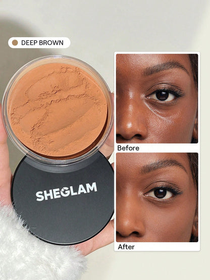 Baked Glow Setting Powder-Light Brown Oil Control Loose Setting Powder Translucent Pore-Less Flawless Smooths Fine Lines Glowy Powder Brand Beauty Makeup Face Paint Cosmetic For Women Girls Perfect For Fall Winter Ideal For Y2K Fancy Fashion Suita