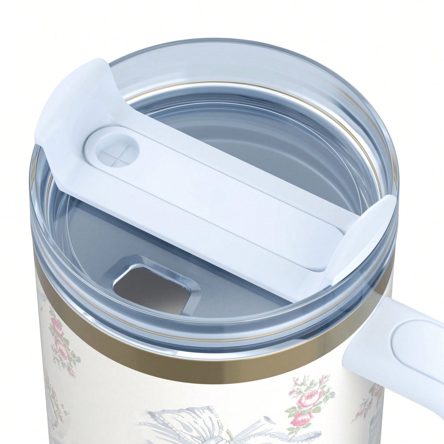 40oz Insulated Tumbler With  Lid And Straws Stainless Steel Coffee Tumbler With Handle Vacuum Leak Proof Coffee Cup