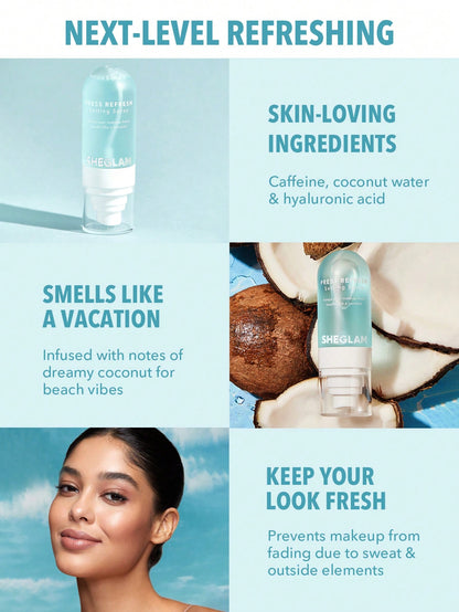 Press Refresh Setting Spray Moisturizing Long Lasting Makeup Setting Spray Oil-Control Non-Greasy Makeup Setting Pink Brown Setting Spray Brand Beauty Makeup Face Paint Cosmetic For Women Girls Perfect For Fall Winter Ideal For Y2K Fancy Fashion S