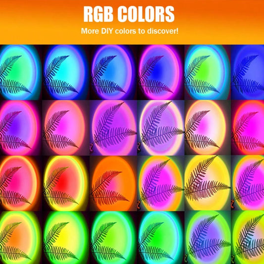 APP& Remote Control Sunset Lamp Projector Led Lights For Room Bedroom Night Light RGB Lights Table Lamp Mood Lighting Home Living Room Halloween Decor Christmas Gifts For Women Countertop Multicolor Dimmable 16 Modes