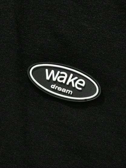 Men's Letter Print Round Neck Short Sleeve Casual T-Shirt And Drawstring Waist Shorts Set