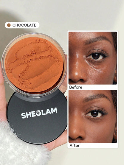 Baked Glow Setting Powder-Light Brown Oil Control Loose Setting Powder Translucent Pore-Less Flawless Smooths Fine Lines Glowy Powder Brand Beauty Makeup Face Paint Cosmetic For Women Girls Perfect For Fall Winter Ideal For Y2K Fancy Fashion Suita