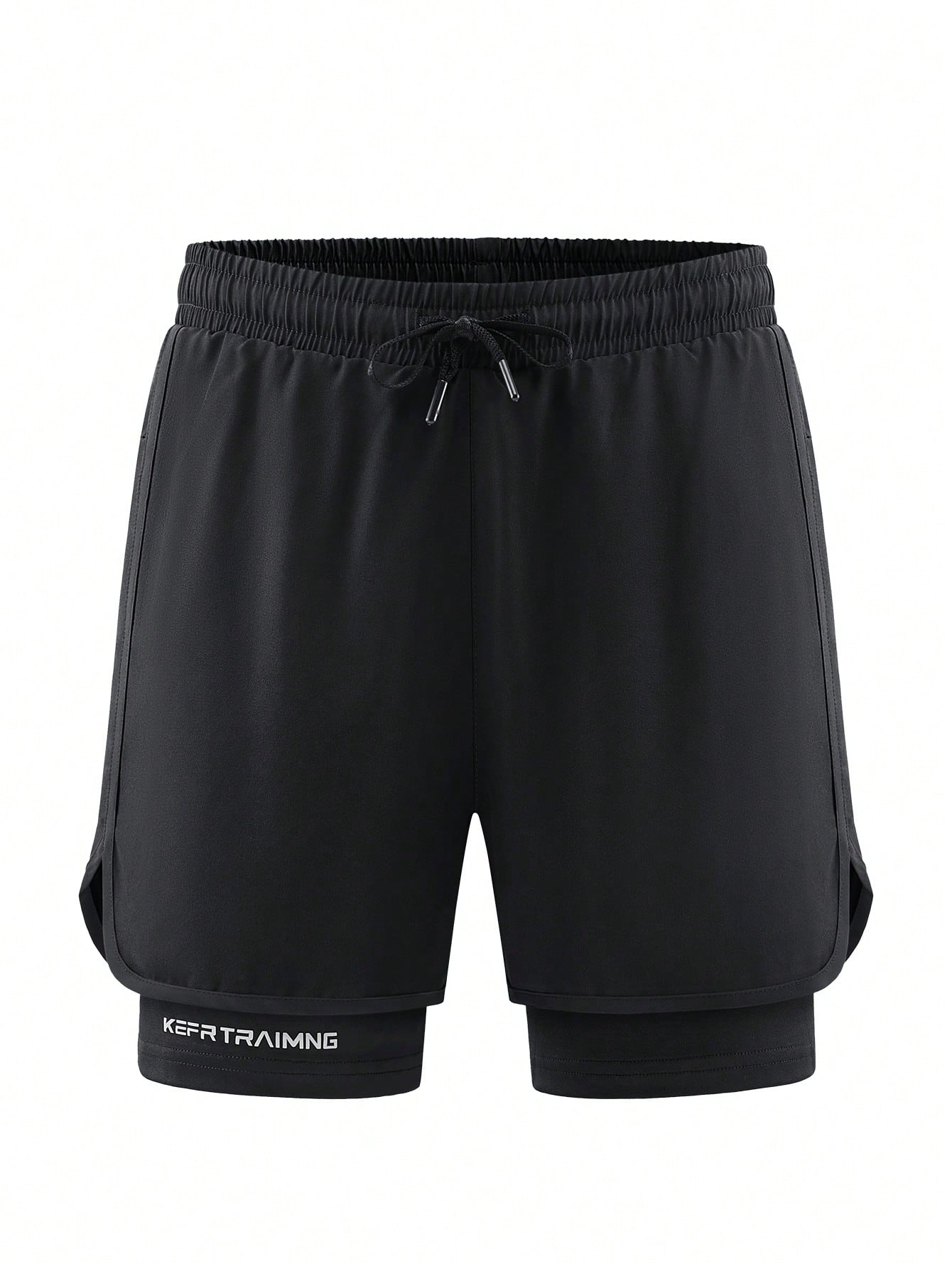 Summer Quick-Dry Running Shorts With Built-In Underwear, Boyfriend Style Men's 3/4 Training Pants For Gym Fitness