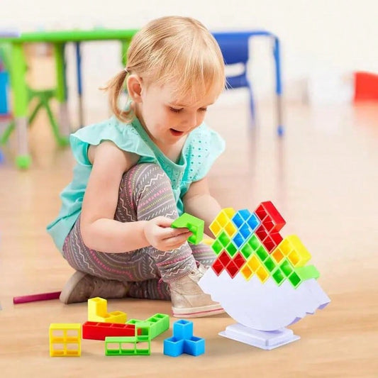 48Pcs Balance Stacking Game. Tetra Tower Board Game For Kids &Adults, Family Parties, Travel, And Team Building - Holiday Gifts For Halloween Fall