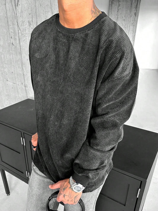 Men's Casual Old Money Corduroy Sweatshirt , Fall Winter