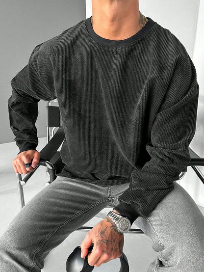 Men's Casual Old Money Corduroy Sweatshirt , Fall Winter