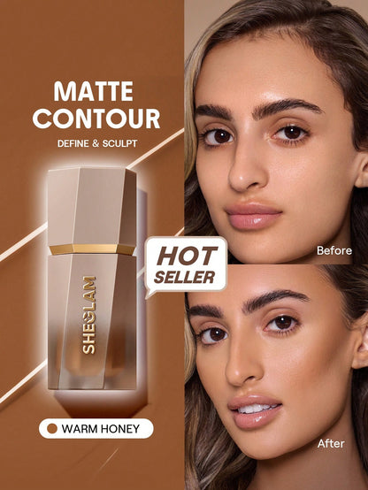 Sun Beam Matte Liquid Bronzer-Golden Sun Gel Cream Contour Non-Greasy Long Lasting Highly Pigmented Natural Contour Contouring Weightless Bronzer Brown Contour & Bronzer Brand Beauty Makeup Face Paint Cosmetic For Women Girls Perfect For Fall Wint