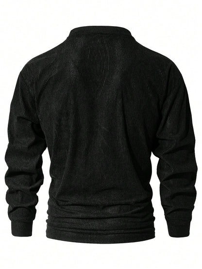 Men's Casual Old Money Corduroy Sweatshirt , Fall Winter