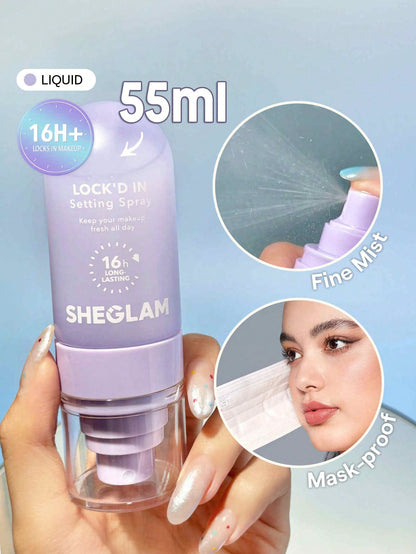 Lock'D In Setting Spray Mattifying Effect Quick-Drying Long Lasting Makeup Locking Spray Oil-Control Non-Greasy Makeup Setting Setting Spray Brand Beauty Makeup Face Paint Cosmetic For Women Girls Perfect For Fall Winter Ideal For Y2K Fancy Fashio