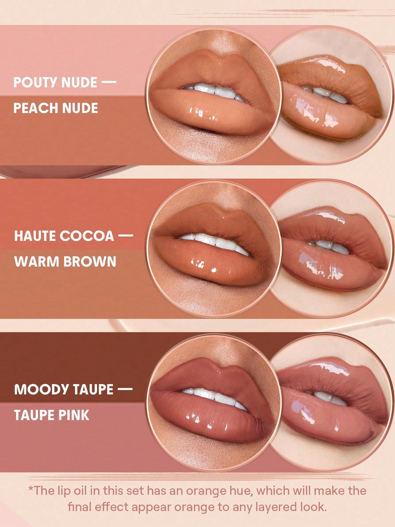 Soft 90'S Glam Lip Liner And Lip Duo Set-Moody Taupe Lip Set 3-In-1 Lip Makeup Plumping Lip Gloss Moisturizing Plant Extracts Long Lasting Liquid Lipstick Lip Makeup Brown Liquid Lipstick Brand Beauty Makeup Face Paint Cosmetic For Women Girls Per