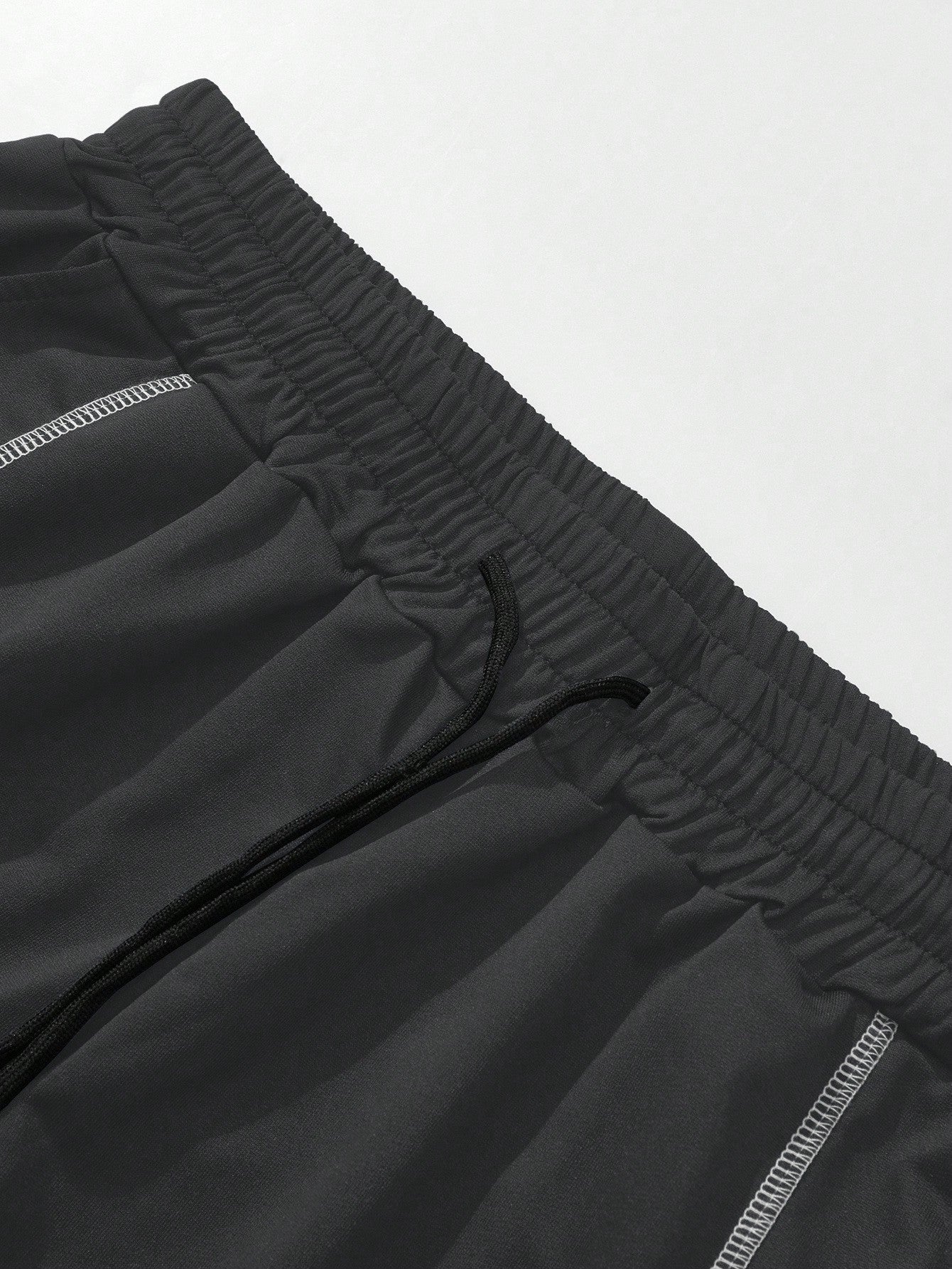 Men's Letter Print Round Neck Short Sleeve Casual T-Shirt And Drawstring Waist Shorts Set