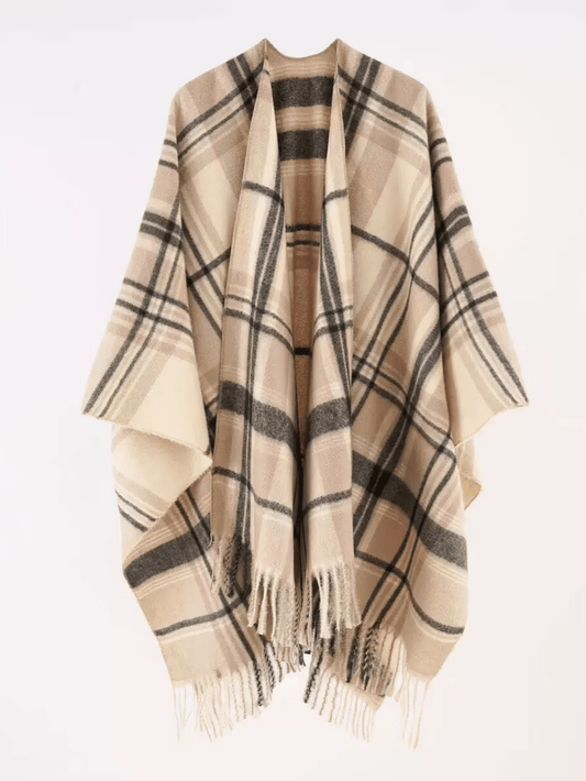 1pc Autumn And Winter Plaid Fringe Trim Shawl For For Outdoor And Traveling For Women Girls Gifts Accessories Women For Dress