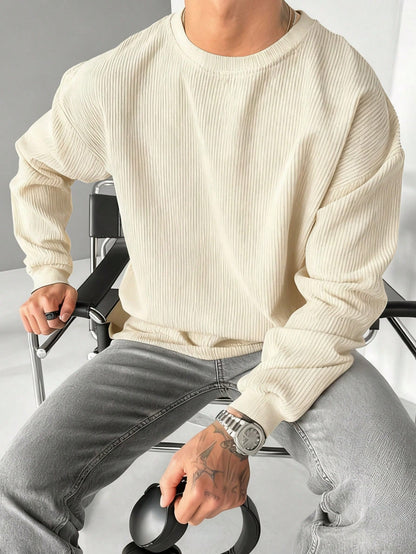 Men's Casual Old Money Corduroy Sweatshirt , Fall Winter
