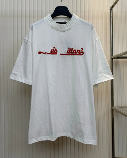 Men's Plus Tees & Polos Round T-shirt plus size neck embroidered and printed polar style summer wear with street pure cotton