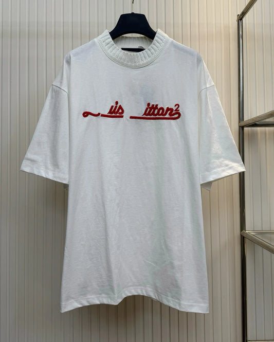 Men's Plus Tees & Polos Round T-shirt plus size neck embroidered and printed polar style summer wear with street pure cotton