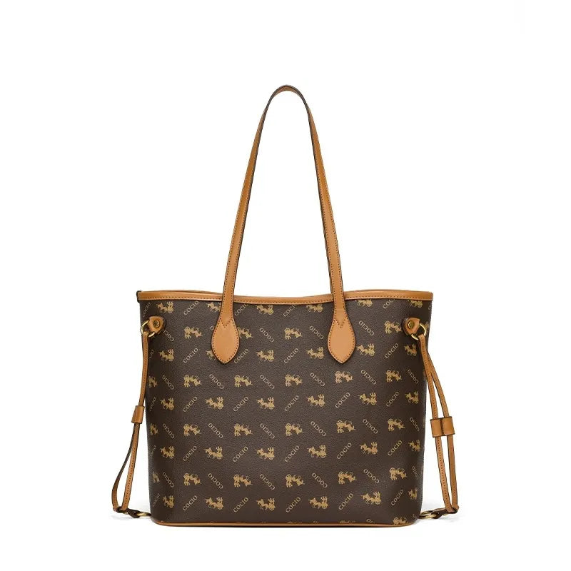 designer Shoulder Bags Large capacity new minimalist underarm tote bag vintage printed letters composite shoulder bag