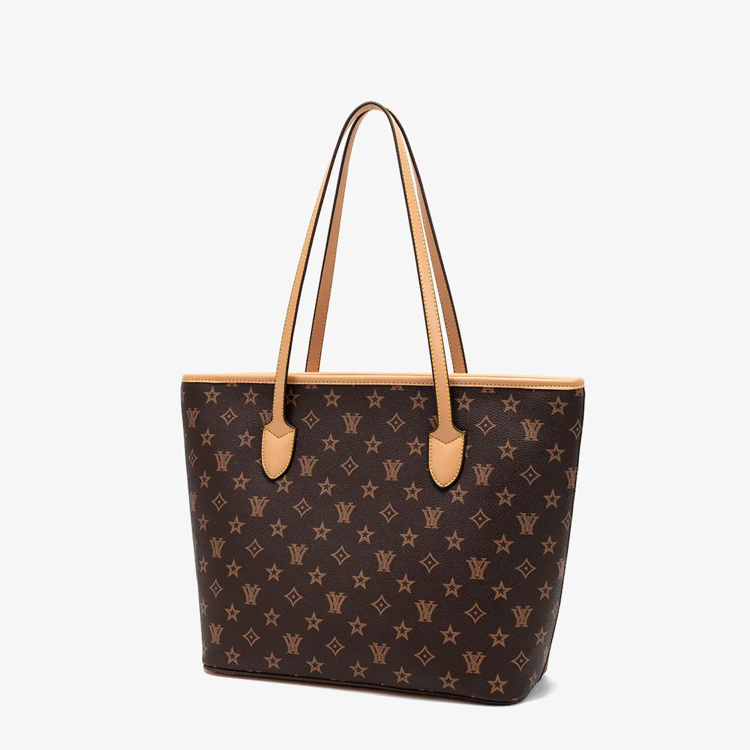 Free Shipping Light Luxury Retro Tote Bag Classic Printed Versatile Large Capacity Shoulder Bag