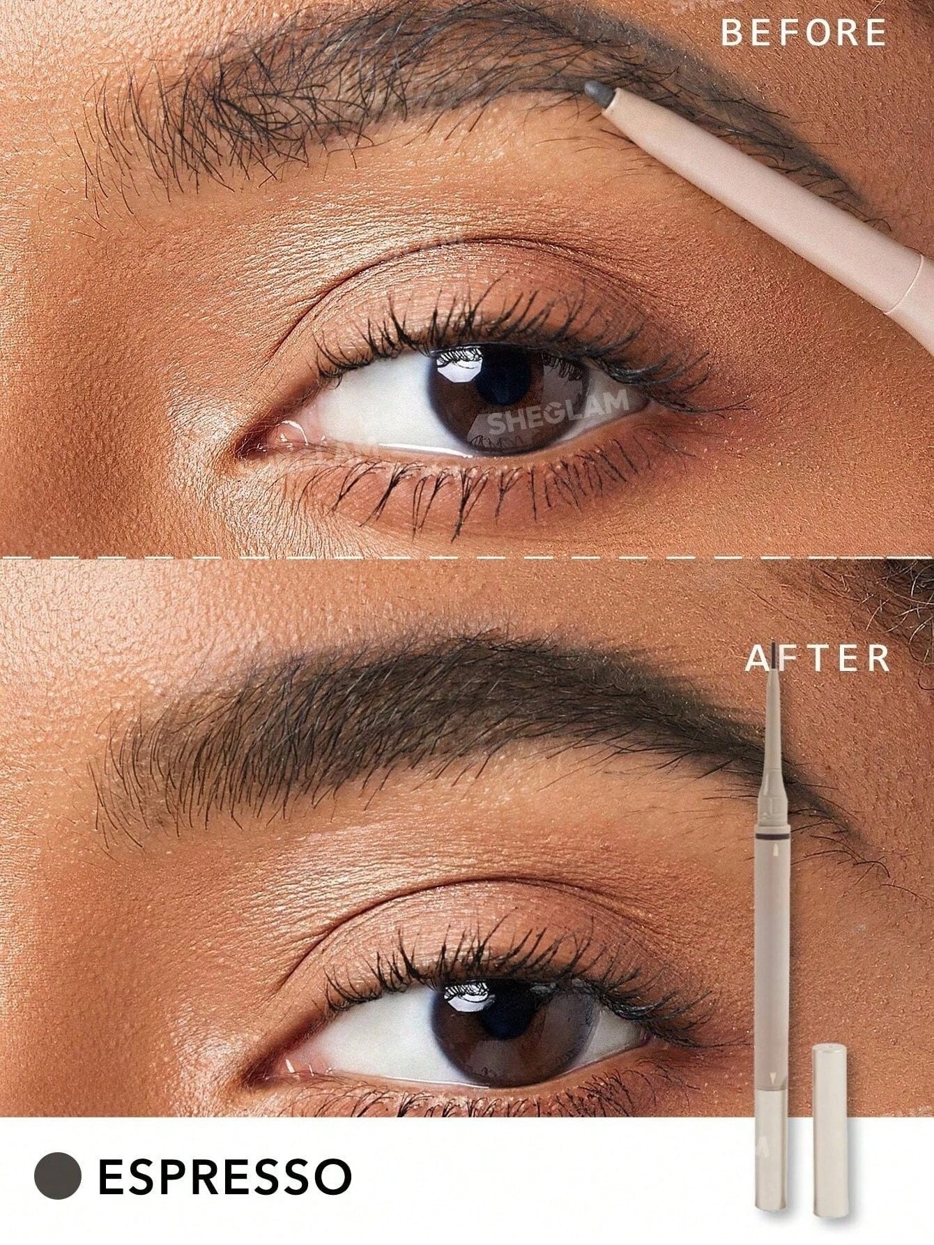 Brows On Demand 2-In-1 Brow Pencil-Taupe Waterproof Liquid Eyebrow Pen Sweat-Proof Anti-Oil Natural Brow Filling Outlining Eyebrow Cream Gel Makeup Brand Beauty Makeup Face Paint Cosmetic For Women Girls Perfect For Fall Winter Ideal For Y2K Fancy