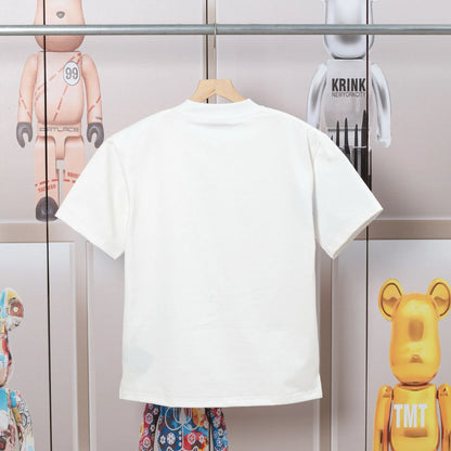 mens plus tees polos round neck embroidered and printed polar style summer wear with street pure cotton