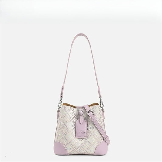 Designer Shoulder Bags free shipping Bucket bag new fashionable and versatile crossbody bag hand-held shoulder bag for women pink white