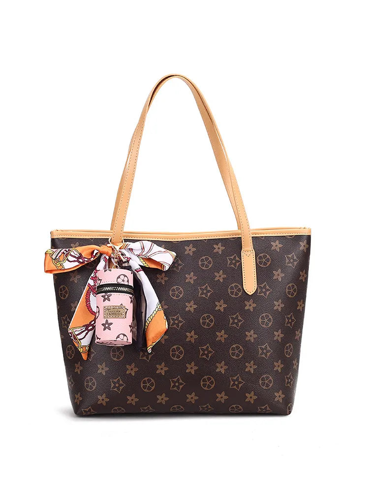 2025 New Fashionable Trendy Handbag Large Capacity Commuter Classic Printed Tote Bag Comes with Bag Hanger For Woman