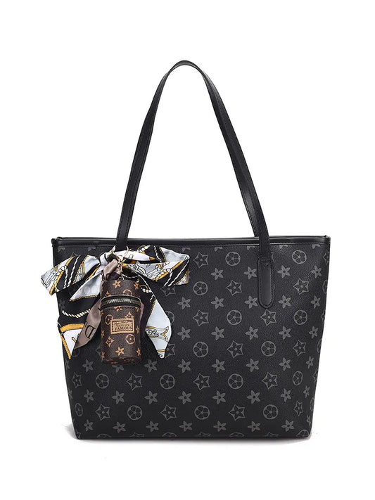 2025 New Fashionable Trendy Handbag Large Capacity Commuter Classic Printed Tote Bag Comes with Bag Hanger For Woman