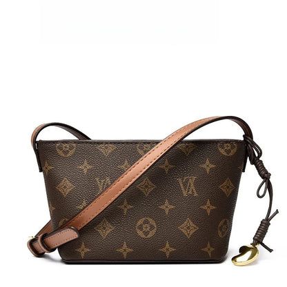 2025 new high-quality classic printed flap simple large capacity fashionable cross body bag for women yellow brown