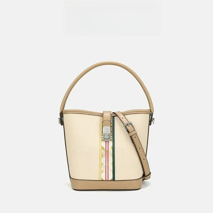 designer bag New light luxury leather bucket bag simple and versatile fashion handbag