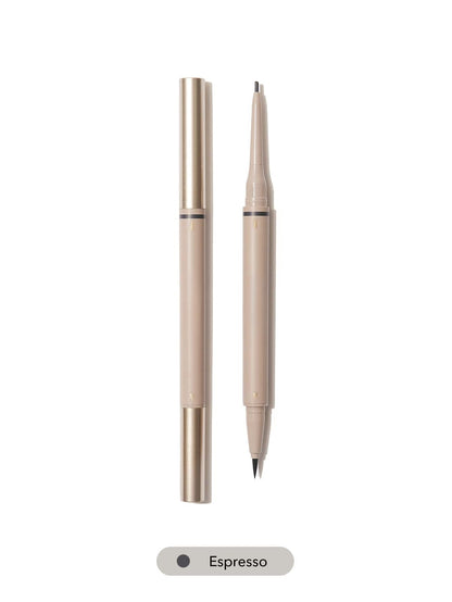 Brows On Demand 2-In-1 Brow Pencil-Taupe Waterproof Liquid Eyebrow Pen Sweat-Proof Anti-Oil Natural Brow Filling Outlining Eyebrow Cream Gel Makeup Brand Beauty Makeup Face Paint Cosmetic For Women Girls Perfect For Fall Winter Ideal For Y2K Fancy