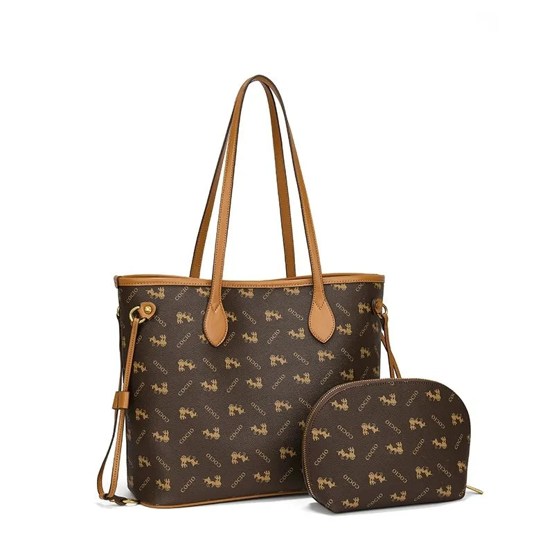 designer Shoulder Bags Large capacity new minimalist underarm tote bag vintage printed letters composite shoulder bag