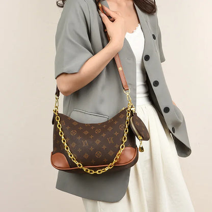 Designer Bag 2025 New Fashionable Retro Underarm Bag Trendy Fashion Casual Shoulder Bag for Women yellow brown khaki