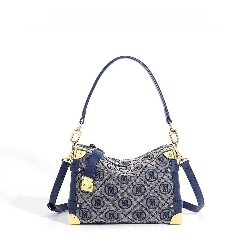 designer bag Light luxury high quality New vintage printed shoulder armpit bag women's commuting leisure versatile handbag