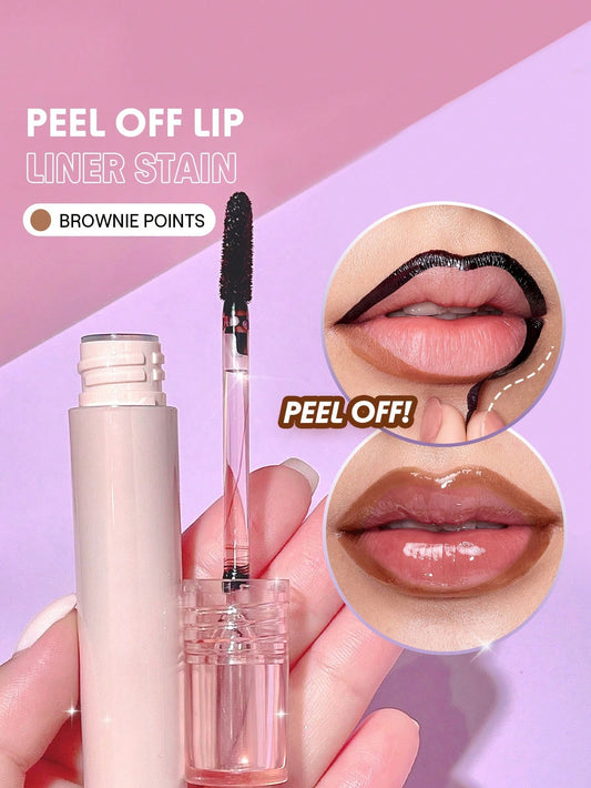 Fall In Line Peel Off Lip Liner Stain-Pinky Promise Henna Brand Beauty Makeup Face Paint Cosmetic For Women Girls Perfect For Fall Winter Ideal For Y2K Fancy Fashion Suitable For Birthday Christmas Present Party Ready Best Color