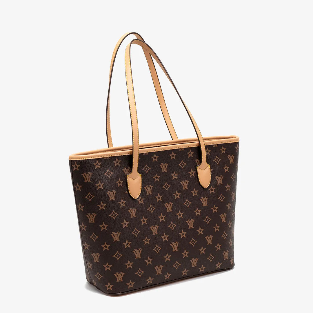 Free Shipping Light Luxury Retro Tote Bag Classic Printed Versatile Large Capacity Shoulder Bag