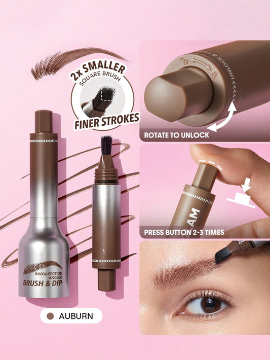 Brow-Fection Angled Brush & Dip-Taupe Hair-Like Strokes Liquid Eyeborw Eyeborw Gel Pen Easy To Color Long Lasting Quick Drying Natural Shaping Outlining Filling Eyebrow Makeup Brand Beauty Makeup Face Paint Cosmetic For Women Girls Perfect For Fal